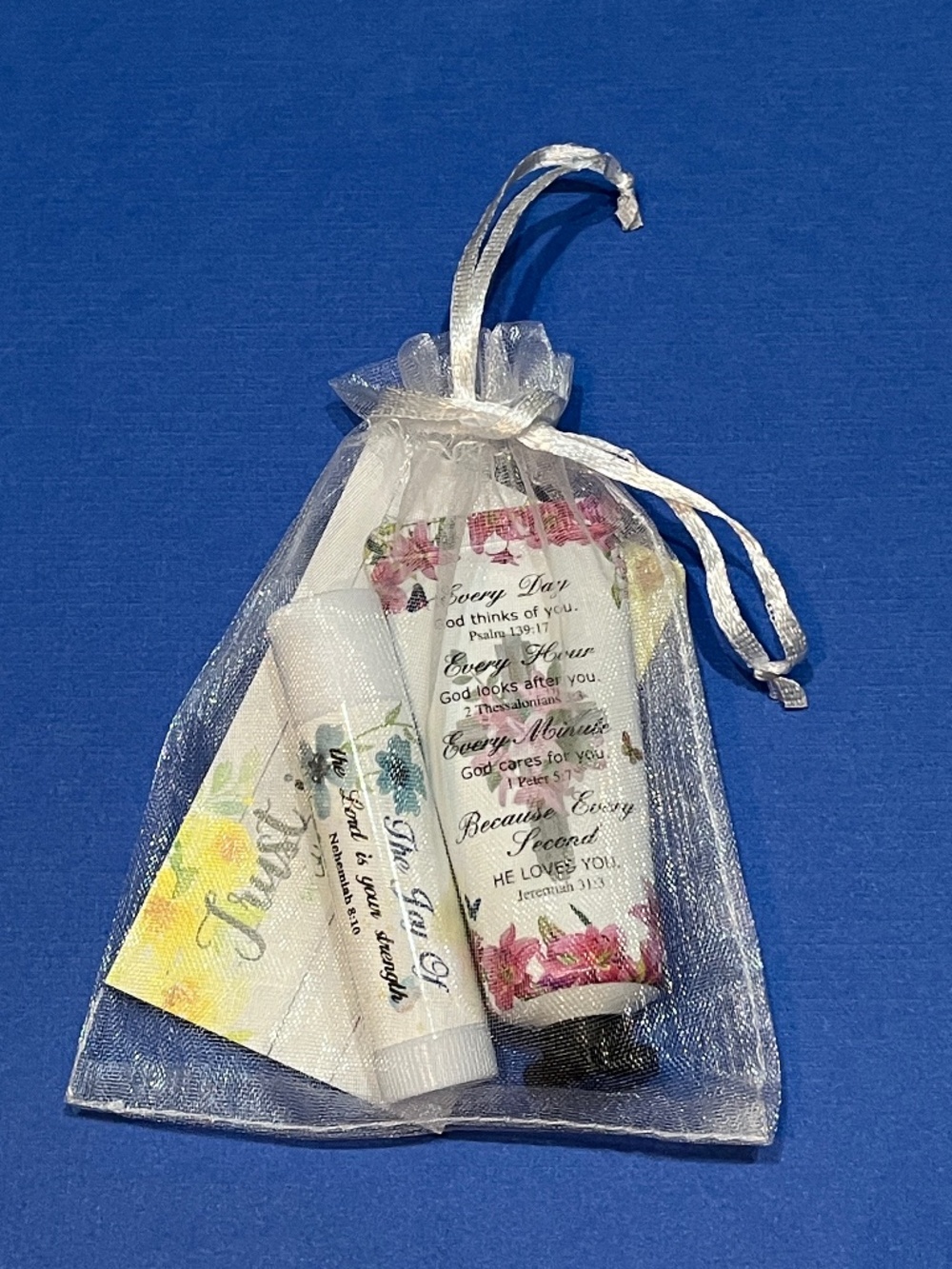 Faith Gift Set Scripture Lip Balm Hand Cream & Encouragement Card NWT
